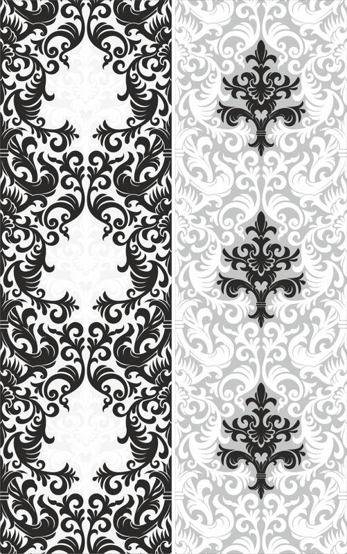 Intra απο ξύλο plywood 3mm-4mm πάχος - Διάνυσμα χωρίς ραφή κομψό μοτίβο αμμοβολής Damask Δίασταση 30x30 cm Intraeaxys-zo9g0x7k