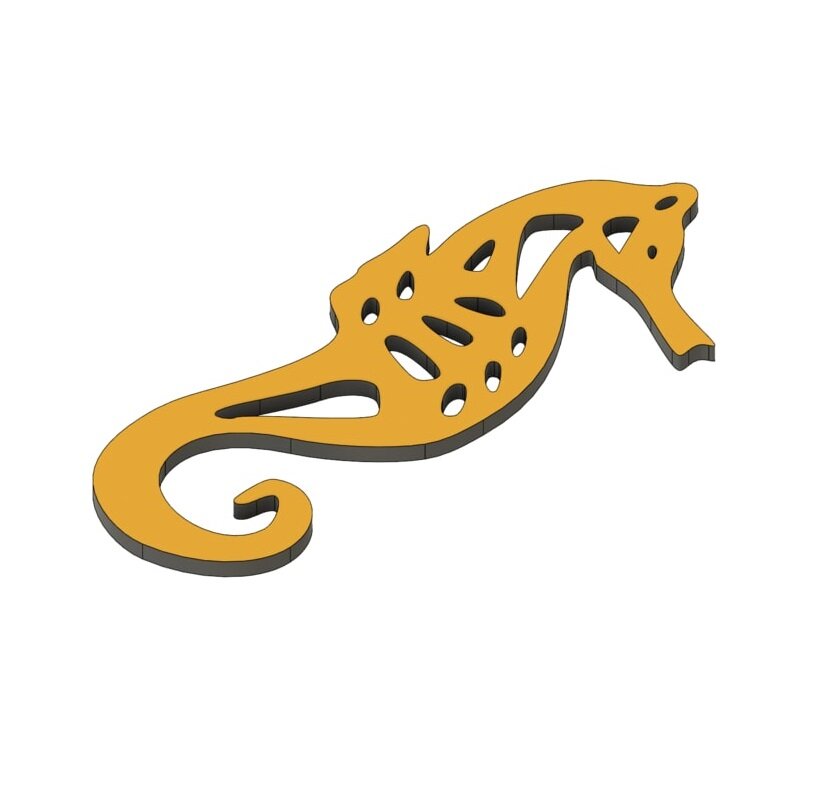 Σετ των 3 Intra απο ξύλο plywood 3mm-4mm πάχος - Σκουλαρίκια Ιππόκαμπος Δίασταση 3x3 cm Intraeaxys-p7ym6y57