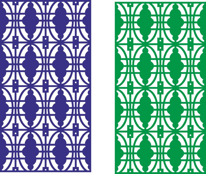 Intra απο ξύλο plywood 3mm-4mm πάχος - Οθόνη χωρισμάτων σχεδίασης περιγράμματος δαντέλας χωρίς ραφή Δίασταση 30x30 cm Intraeaxys-r7vn321d