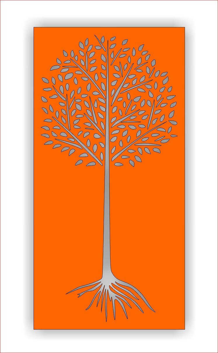 Intra απο ξύλο plywood 3mm-4mm πάχος - Μοτίβο οθόνης δέντρου Δίασταση 30x30 cm Intraeaxys-6o359p1n