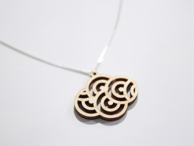 Intra απο ξύλο plywood 3mm-4mm πάχος - Ανατολίτικο κολιέ dxf Δίασταση 30x30 cm Intraeaxys-x078gqo5