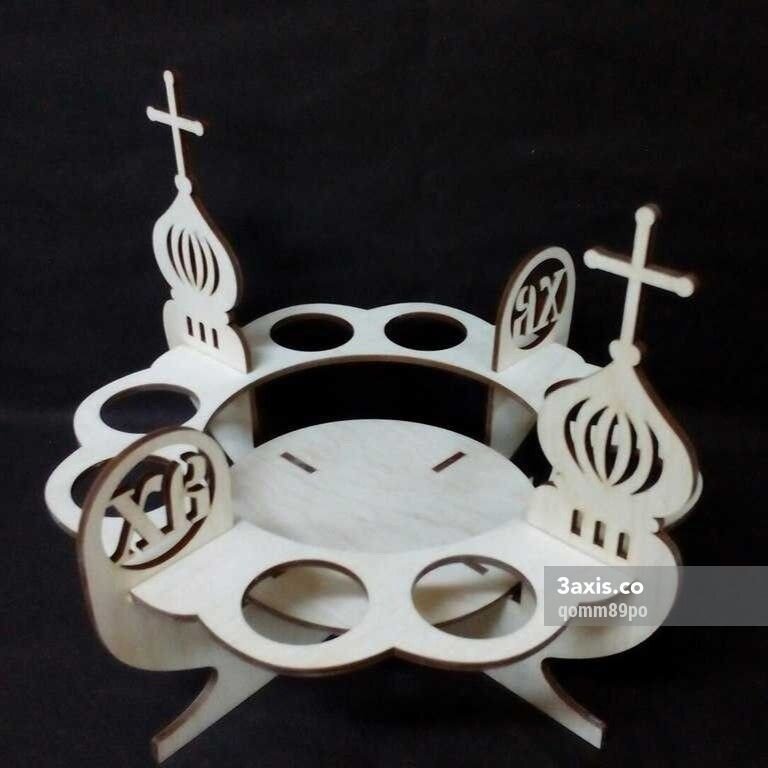 Intra απο ξύλο plywood 3mm-4mm πάχος - Διακοσμητικό σταντ αυγών Δίασταση 30x30 cm Intraeaxys-qomm89po