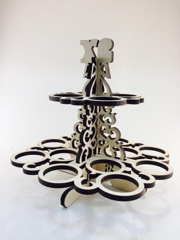 Intra απο ξύλο plywood 3mm-4mm πάχος - Stand for Easter 16 Eggs Template 6mm Δίασταση 30x30 cm Intraeaxys-eo4qndg7