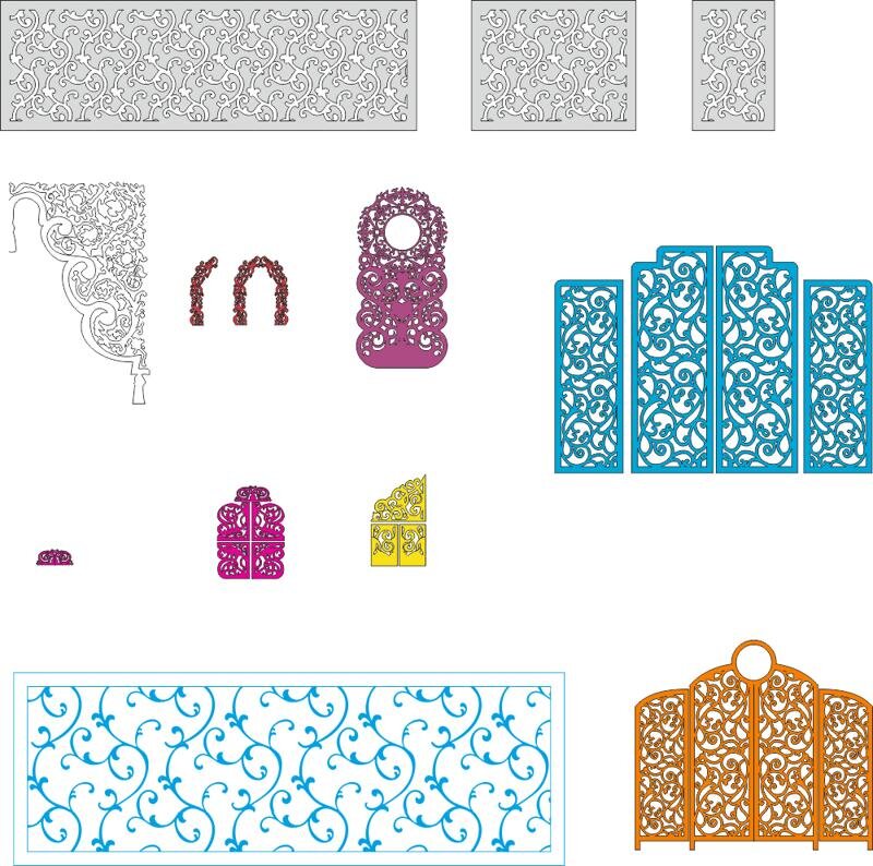 Σετ των 2 Intra απο ξύλο plywood 3mm-4mm πάχος - Πακέτο διανυσμάτων οθονών γάμου Δίασταση 20x20 cm Intraeaxys-eoxg447z