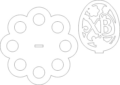 Intra απο ξύλο plywood 3mm-4mm πάχος - Στάσιμο αυγό για το Πάσχα Δίασταση 30x30 cm Intraeaxys-r1z3xmol