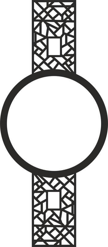 Intra απο ξύλο plywood 3mm-4mm πάχος - Παραδοσιακά σύνορα κινεζικό μοτίβο ανέμου Δίασταση 30x30 cm Intraeaxys-ro65wn1x