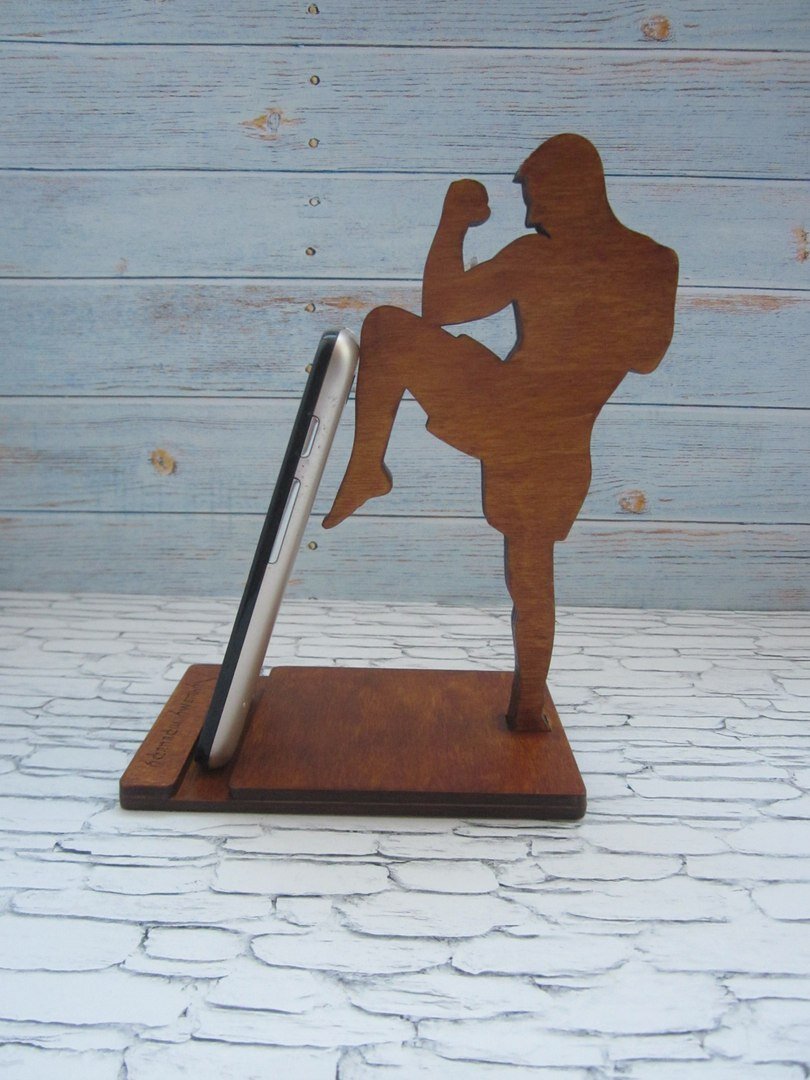 Intra απο ξύλο plywood 3mm-4mm πάχος - Telefon Stand 305 Boxer Model Δίασταση 30x30 cm Intraeaxys-ro6jdq7x