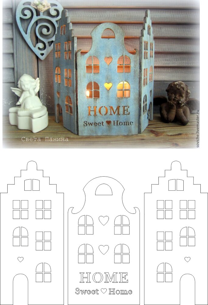 Intra απο ξύλο plywood 3mm-4mm πάχος - Vintazhnaya Shirma 13 Versia Δίασταση 30x30 cm Intraeaxys-p7yp057q