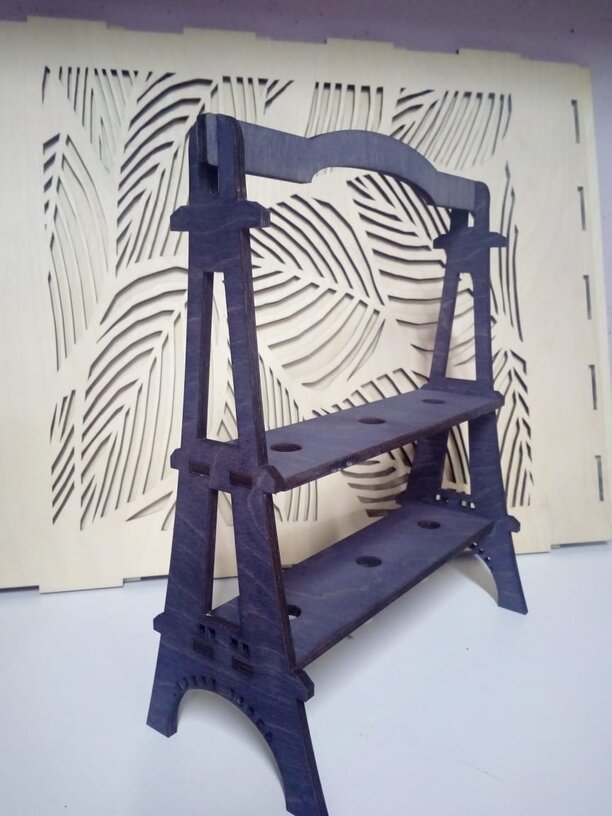 Intra απο ξύλο plywood 3mm-4mm πάχος - Ξύλινη βάση λουλουδιών σε δοκιμαστικό σωλήνα δοκιμαστικού σωλήνα με λουλούδια Δίασταση 30x30 cm Intraeaxys-pok3dzk7