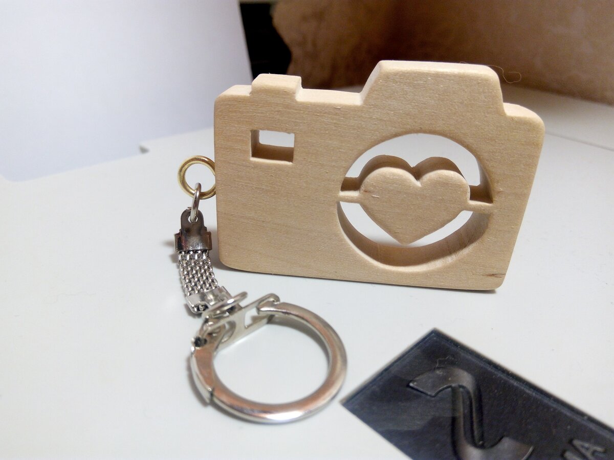 Σετ των 3 Intra απο ξύλο plywood 3mm-4mm πάχος - Αρχείο PDF Keychain κάμερας καρδιάς Δίασταση 5x5 cm Intraeaxys-eo2grl18