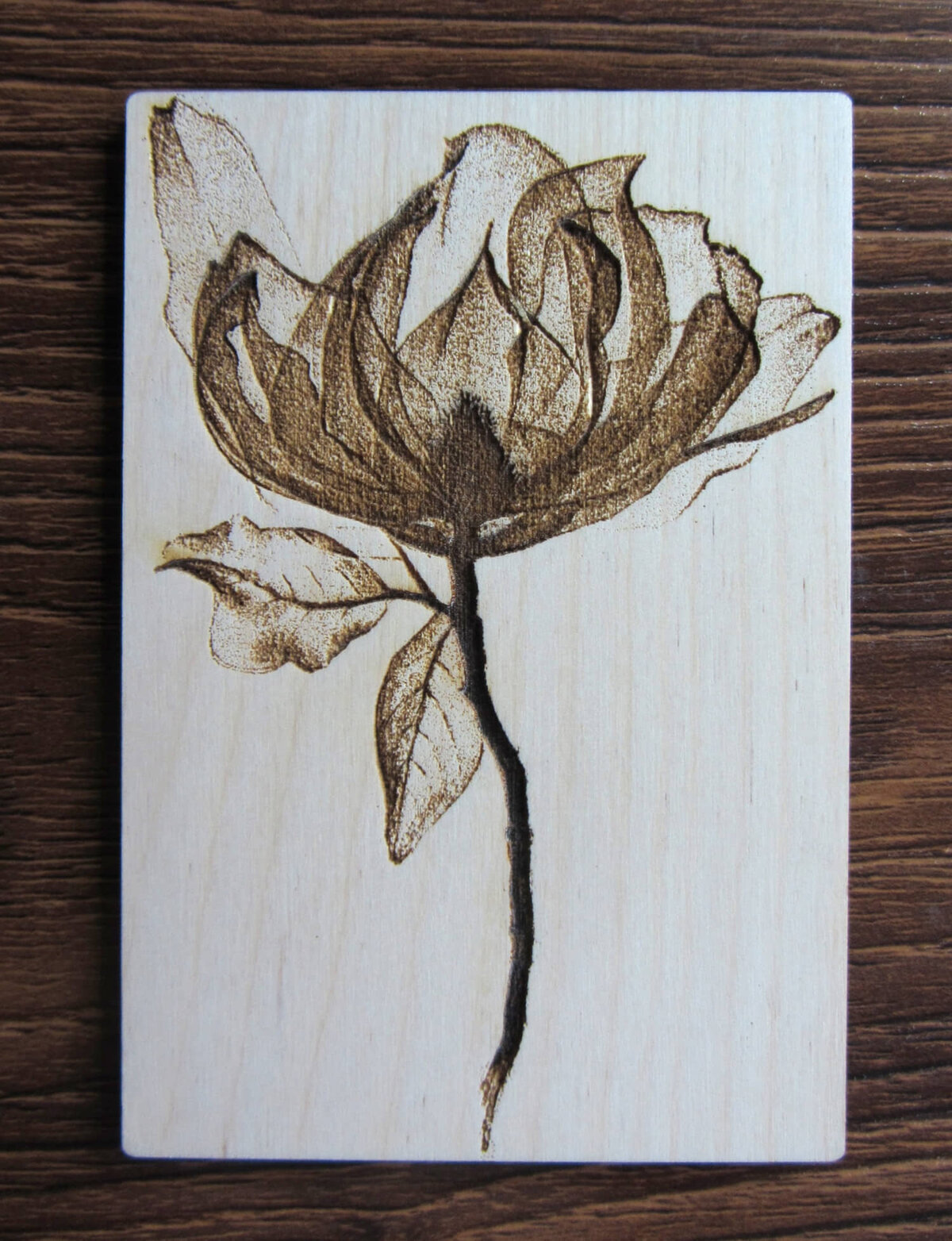 Intra απο ξύλο plywood 3mm-4mm πάχος - Laser Engrave Flower Hi-Res Δίασταση 30x30 cm Intraeaxys-lopq0jz7