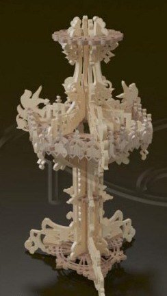 Intra απο ξύλο plywood 3mm-4mm πάχος - Vaza Kozyego Mokha Δίασταση 30x30 cm Intraeaxys-eo2gzm18