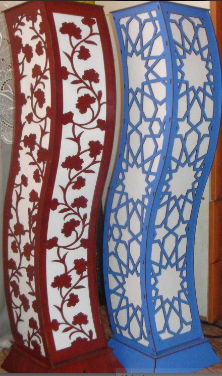 Intra απο ξύλο plywood 3mm-4mm πάχος - Λάμπα Εξωτερικού.3D Δίασταση 30x30 cm Intraeaxys-joe2edo6