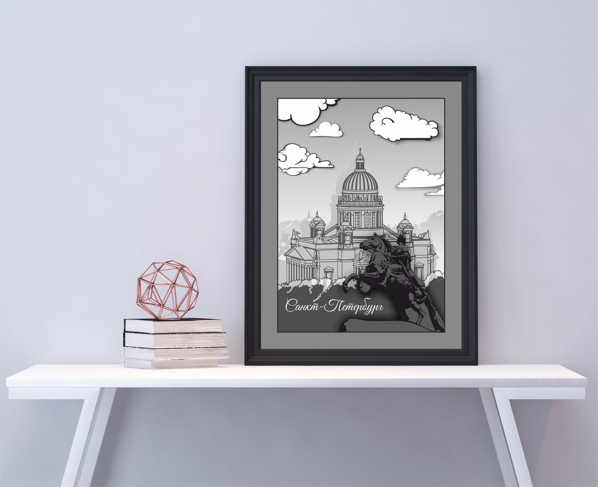 Intra απο ξύλο plywood 3mm-4mm πάχος - Engrave The Bronze Horseman Art Δίασταση 30x30 cm Intraeaxys-yon0y0k7