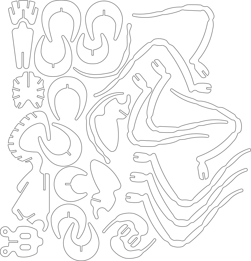 Intra απο ξύλο plywood 3mm-4mm πάχος - Spinne Δίασταση 30x30 cm Intraeaxys-ro6p437x