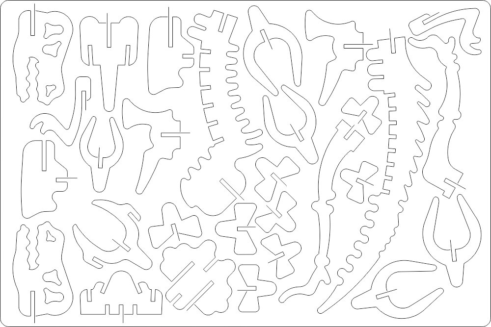 Intra απο ξύλο plywood 3mm-4mm πάχος - 3D Dino Δίασταση 30x30 cm Intraeaxys-p7y0e2oq