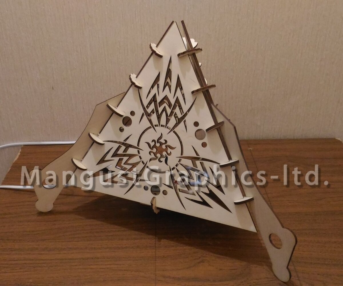 Intra απο ξύλο plywood 3mm-4mm πάχος - Λάμπα Νυχτερινό φως Δίασταση 30x30 cm Intraeaxys-yonjxg1r