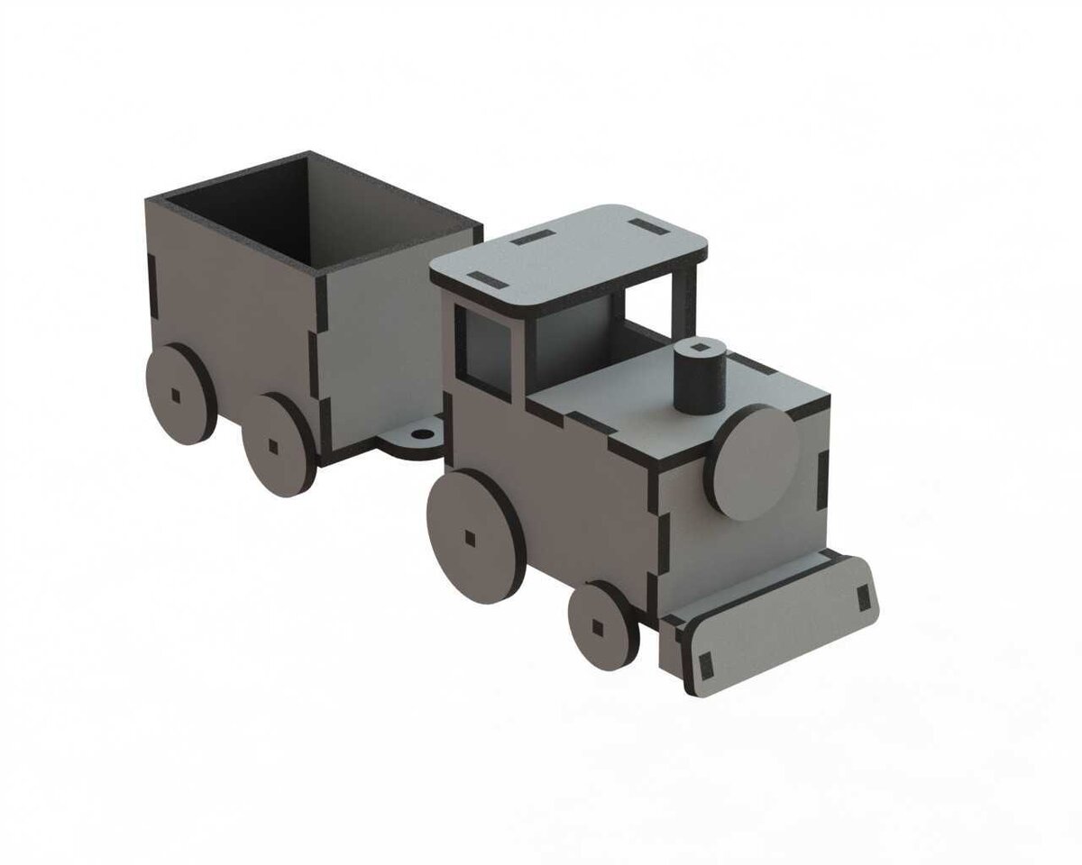 Intra απο ξύλο plywood 3mm-4mm πάχος - Τρένο Δίασταση 30x30 cm Intraeaxys-51rmydo6