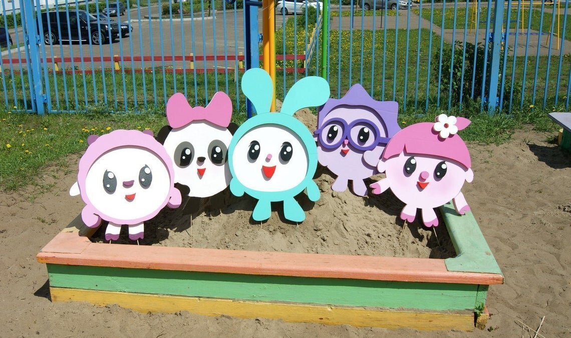 Intra απο ξύλο plywood 3mm-4mm πάχος - Smeshariki Ξύλινα Παιχνίδια για Παιδιά Δίασταση 30x30 cm Intraeaxys-eoxl6g4o