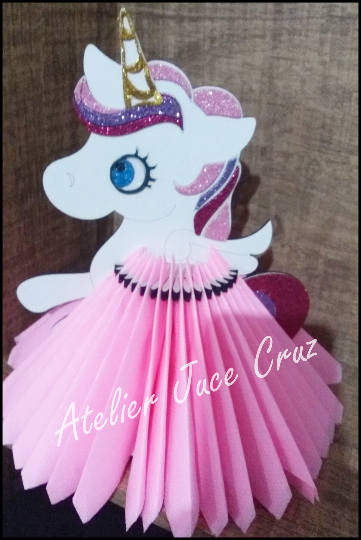 Intra απο ξύλο plywood 3mm-4mm πάχος - Porta Guardanapos Centro De Mesa Unicornio Juce Δίασταση 30x30 cm Intraeaxys-eo0e231g