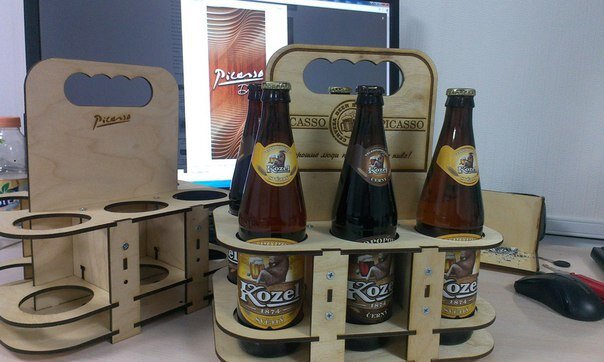 Intra απο ξύλο plywood 3mm-4mm πάχος - DIY Beer Tote 3D Puzzle Δίασταση 30x30 cm Intraeaxys-eo4re81j
