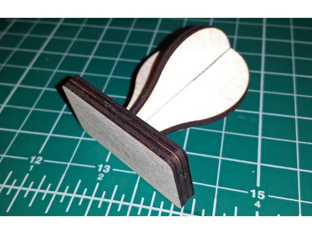 Intra απο ξύλο plywood 3mm-4mm πάχος - Λαβή σφραγίδας Δίασταση 30x30 cm Intraeaxys-eo0e091g