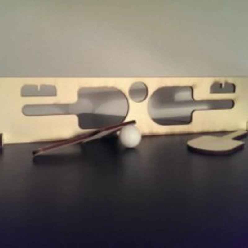 Intra απο ξύλο plywood 3mm-4mm πάχος - Σετ πινγκ πονγκ Δίασταση 30x30 cm Intraeaxys-075d890o