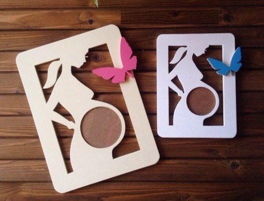 Intra απο ξύλο plywood 3mm-4mm πάχος - Κορνίζα υπερηχογράφημα εγκυμοσύνης Νέα κορνίζες για μωρό για πρώτη φωτογραφία Δίασταση 30x30 cm Intraeaxys-ro6y90q7