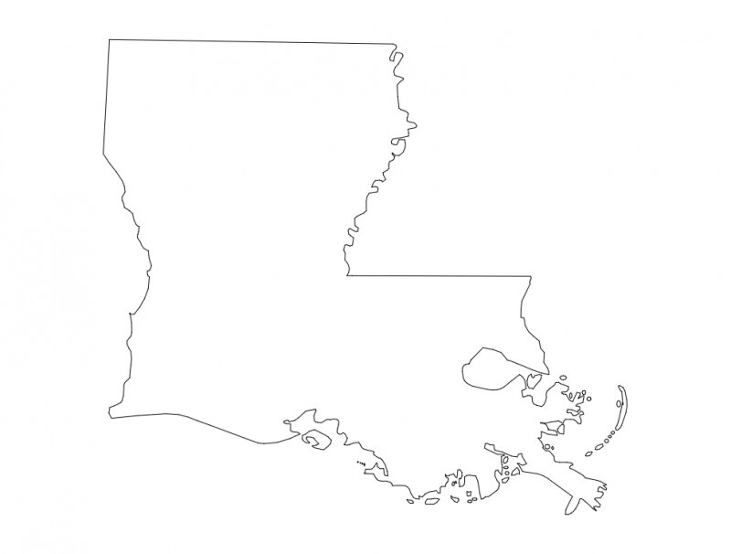 Intra απο ξύλο plywood 3mm-4mm πάχος - Χάρτης της Λουιζιάνα (LA) Δίασταση 30x30 cm Intraeaxys-ro69l6ox