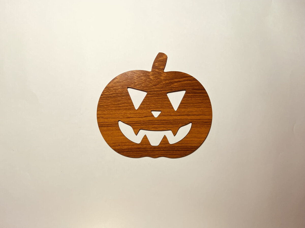 Intra απο ξύλο plywood 3mm-4mm πάχος - Αποκριάτικο ημιτελές ξύλινο κόψιμο χειροτεχνίας κολοκύθας Δίασταση 30x30 cm Intraeaxys-yon03x27