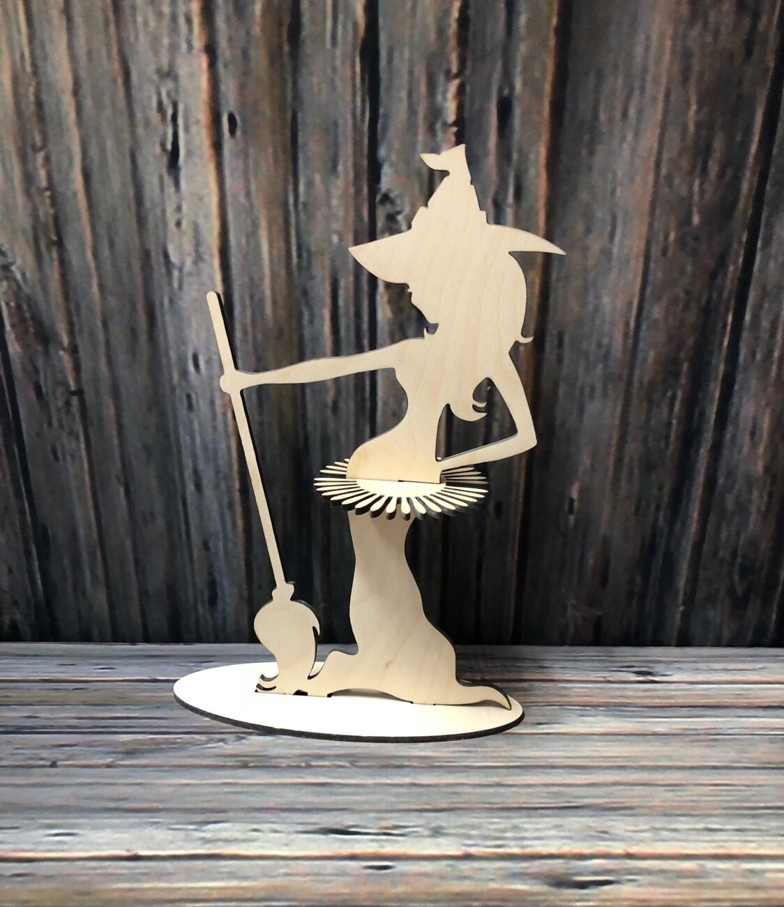 Intra απο ξύλο plywood 3mm-4mm πάχος - Θήκη χαρτοπετσέτας Halloween Witch Δίασταση 30x30 cm Intraeaxys-joed8y51