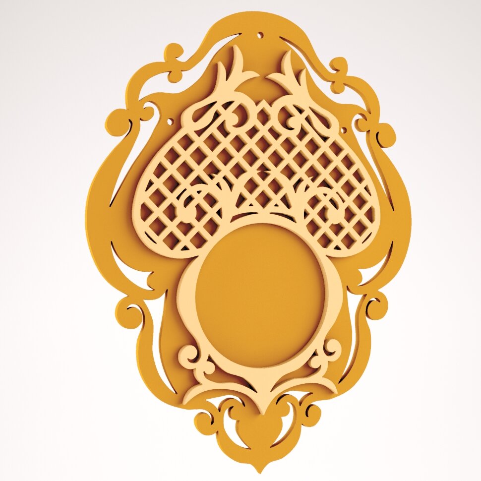 Intra απο ξύλο plywood 3mm-4mm πάχος - Κορνίζα 3D παζλ Δίασταση 30x30 cm Intraeaxys-91j9l87m