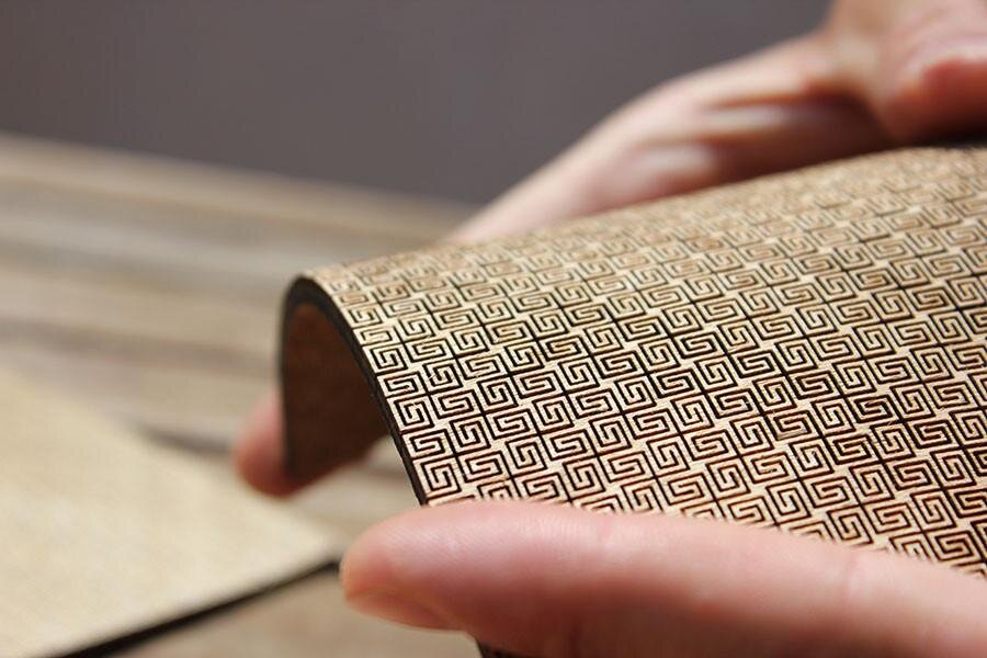 Intra απο ξύλο plywood 3mm-4mm πάχος - Πρότυπο ζωντανού μεντεσέ μοτίβο υφάσματος για Δίασταση 30x30 cm Intraeaxys-r7vvk67d