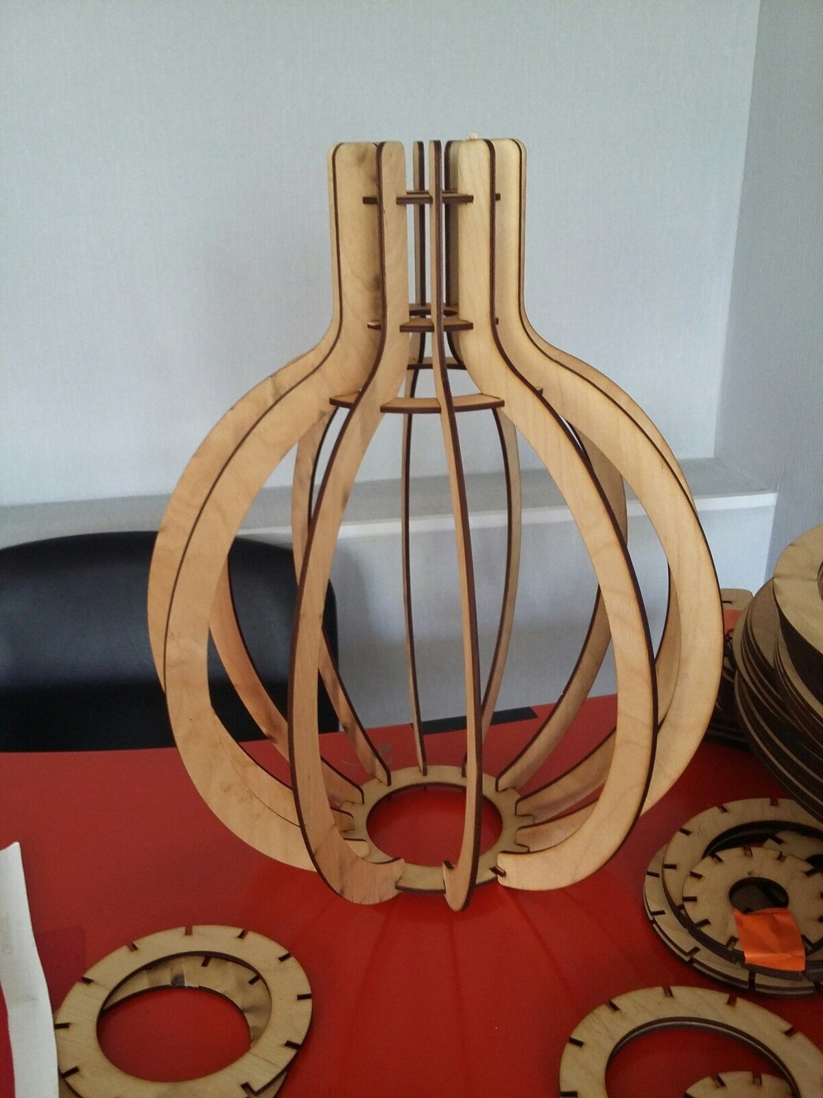 Intra απο ξύλο plywood 3mm-4mm πάχος - Lampa Lampochka Δίασταση 30x30 cm Intraeaxys-67wj28o2