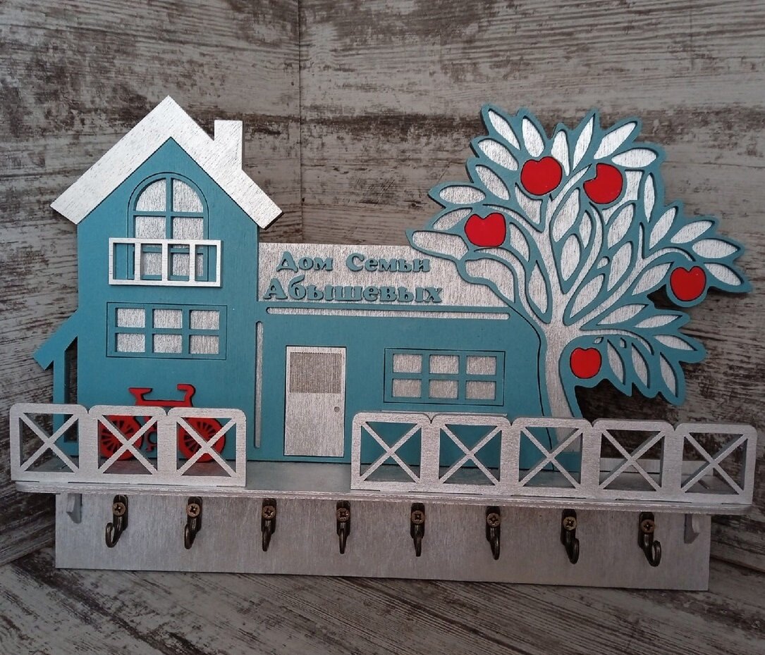 Intra απο ξύλο plywood 3mm-4mm πάχος - Διακοσμητική κλειδοθήκη τοίχου Δίασταση 30x30 cm Intraeaxys-r1z2w5w1