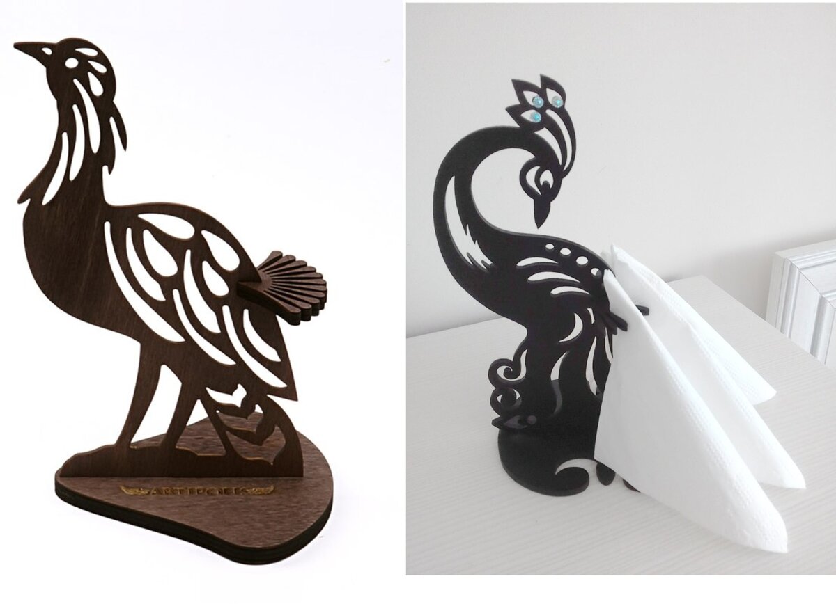 Intra απο ξύλο plywood 3mm-4mm πάχος - Salfetnitsa Ptitsa Schastya Δίασταση 30x30 cm Intraeaxys-qom9j813