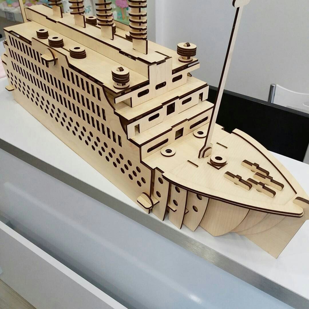 Intra απο ξύλο plywood 3mm-4mm πάχος - Μοντέλο Titanic Puzzle Δίασταση 30x30 cm Intraeaxys-zo9nnr1k