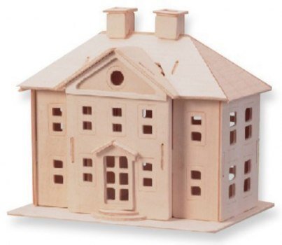 Intra απο ξύλο plywood 3mm-4mm πάχος - 3D Puzzle Country Mansion Δίασταση 30x30 cm Intraeaxys-p7ynk51q
