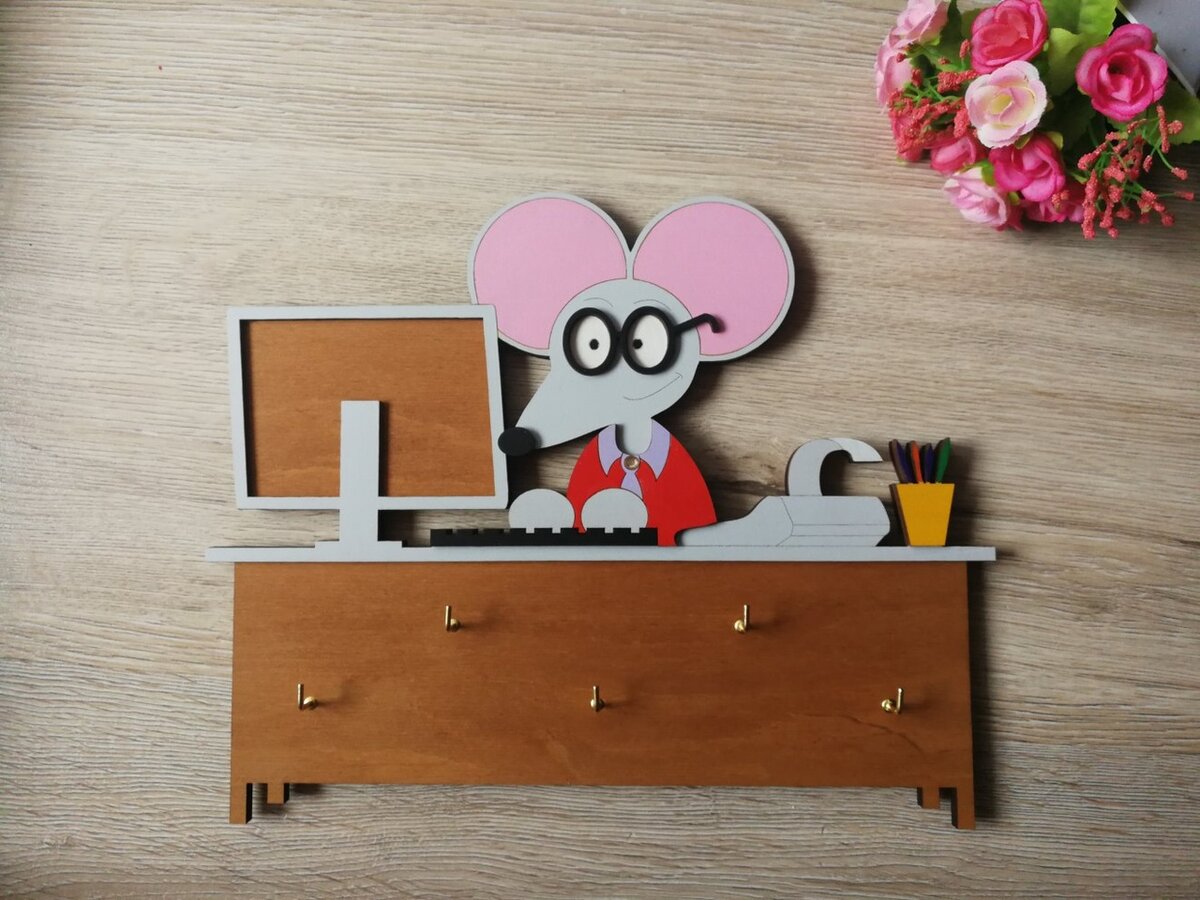 Intra απο ξύλο plywood 3mm-4mm πάχος - Κάτοχος κλειδιού λογιστή Δίασταση 30x30 cm Intraeaxys-eo2083l7