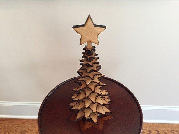 Intra απο ξύλο plywood 3mm-4mm πάχος - Rozhdestvenskaya Elka Δίασταση 30x30 cm Intraeaxys-qom4lro3