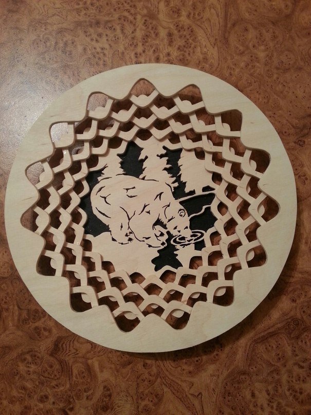 Intra απο ξύλο plywood 3mm-4mm πάχος - Tarelochki Δίασταση 30x30 cm Intraeaxys-67wxk212