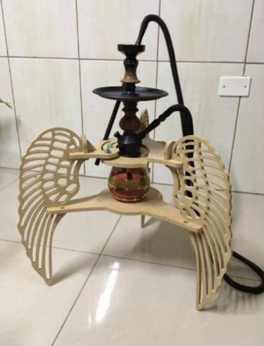 Intra απο ξύλο plywood 3mm-4mm πάχος - Βάση για ναργιλέ Δίασταση 30x30 cm Intraeaxys-67wxg812