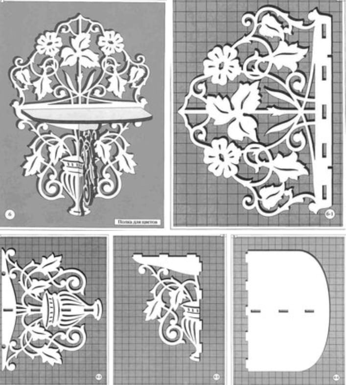 Intra απο ξύλο plywood 3mm-4mm πάχος - Vaza S Cvetami 00 Δίασταση 30x30 cm Intraeaxys-eo4edd7j
