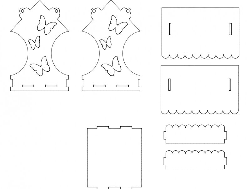Intra απο ξύλο plywood 3mm-4mm πάχος - Birds House Litle Δίασταση 40x50 cm Intraeaxys-pokyyj1j