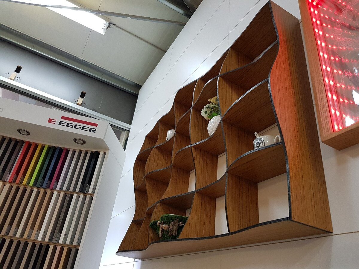 Intra απο ξύλο plywood 3mm-4mm πάχος - Ράφια κυμάτων Δίασταση 30x30 cm Intraeaxys-67wn6l72