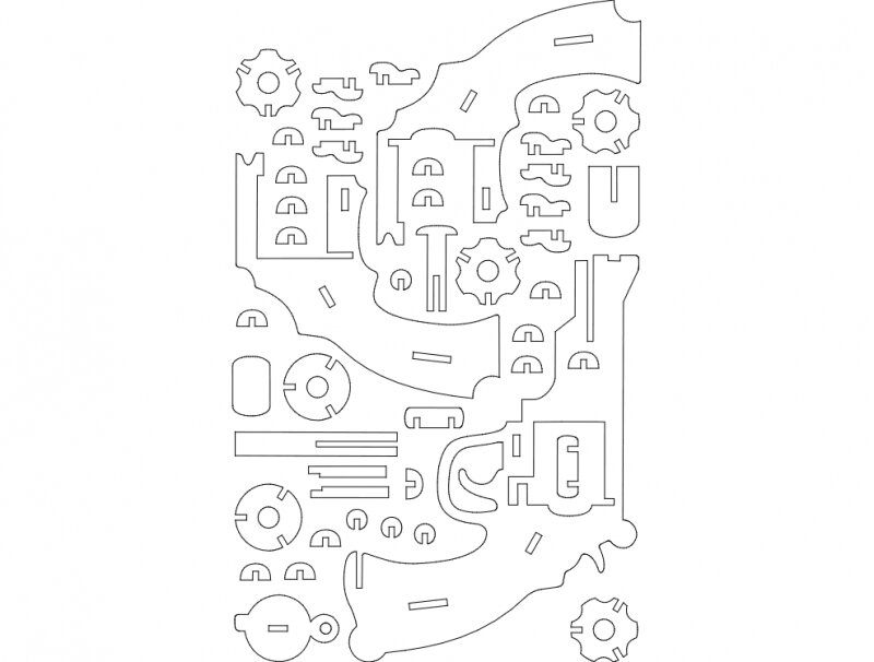 Intra απο ξύλο plywood 3mm-4mm πάχος - Περίστροφο 3d Δίασταση 30x30 cm Intraeaxys-078l3515