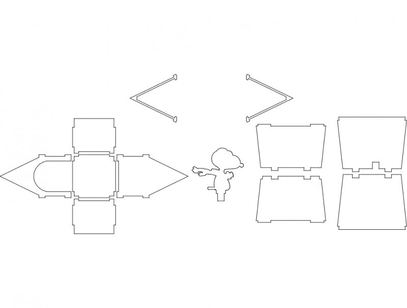 Intra απο ξύλο plywood 3mm-4mm πάχος - Snoopy με το σπίτι παζλ διάνυσμα Δίασταση 40x50 cm Intraeaxys-lopvy6ow