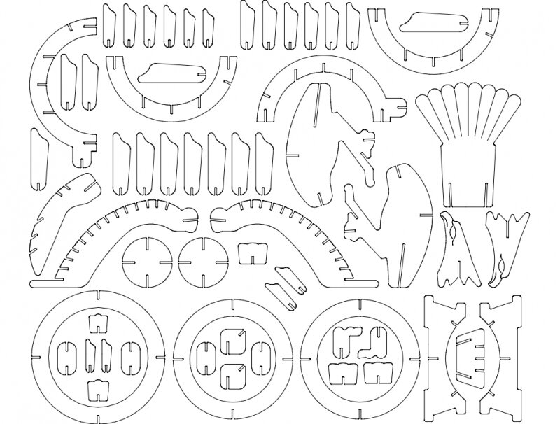Intra απο ξύλο plywood 3mm-4mm πάχος - Aigle Δίασταση 30x30 cm Intraeaxys-ro64267x