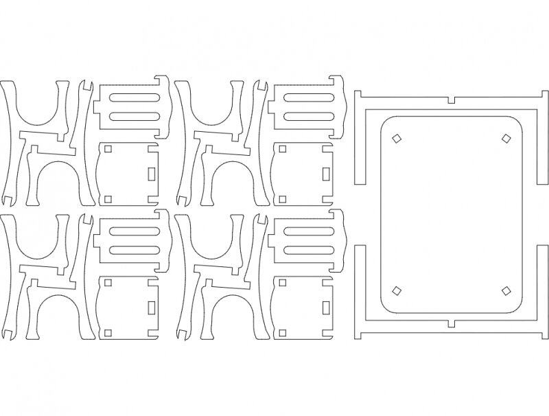 Intra απο ξύλο plywood 3mm-4mm πάχος - tisch Δίασταση 30x30 cm Intraeaxys-51rzn376