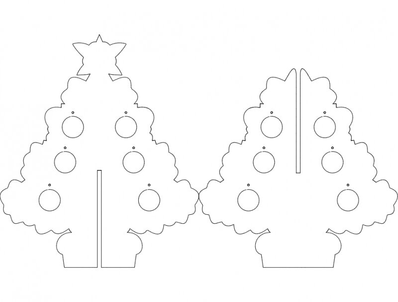 Intra απο ξύλο plywood 3mm-4mm πάχος - Arvore Natal 6 χλστ Δίασταση 30x30 cm Intraeaxys-d1ld9pom